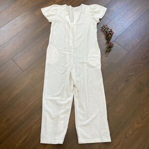 White minimal handmade jumpsuit